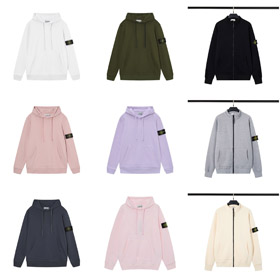 Stone Island zippered hoodie jacket-5240  